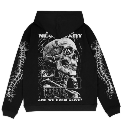 Are We Even Alive Pullover Hoodie Black