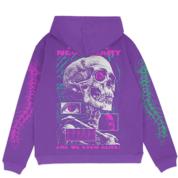 Are We Even Alive Pullover Hoodie Purple