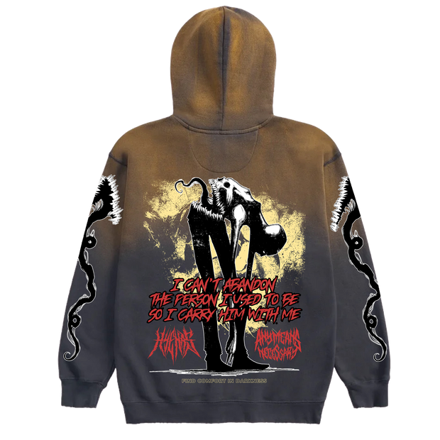 Abandon Full Zip Up Hoodie Black