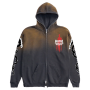 Abandon Full Zip Up Hoodie Black