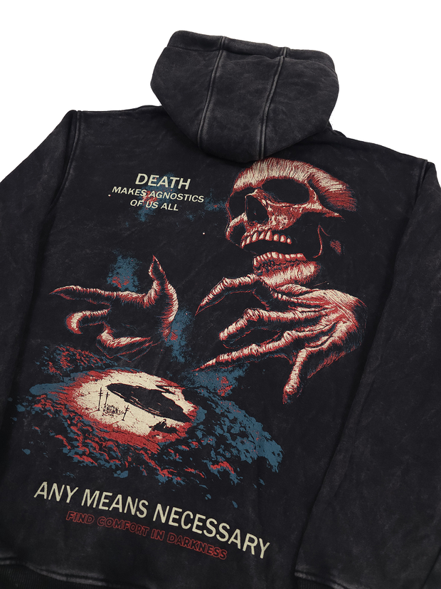 Agnostic Zip Up Hoodie Black