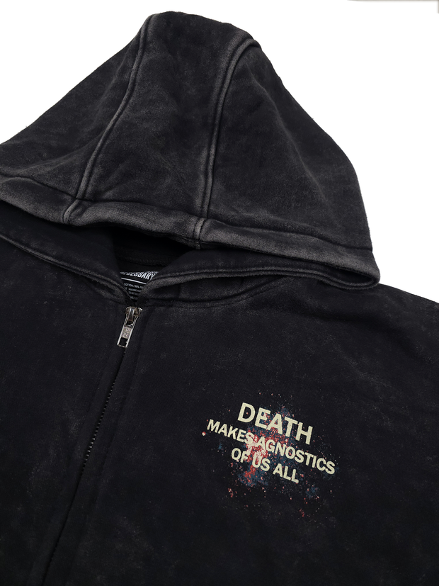 Agnostic Zip Up Hoodie Black