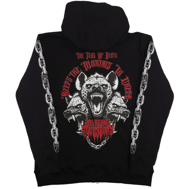 Cerberus Zip Up Hoodie Black