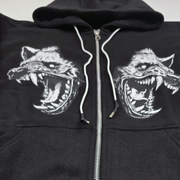 Cerberus Zip Up Hoodie Black