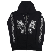 Cerberus Zip Up Hoodie Black