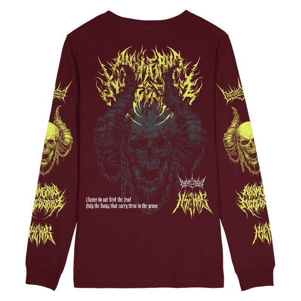 Chains Long Sleeve T-Shirt Burgundy