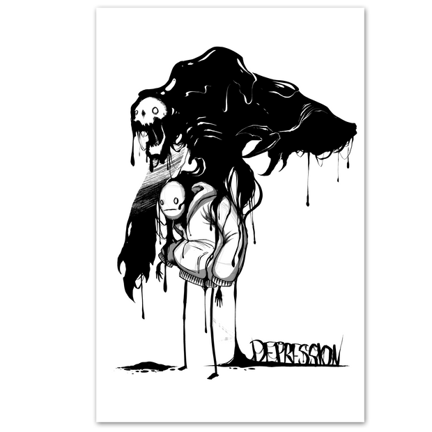 Depression Oil Print