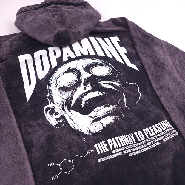 Dopamine Pullover Hoodie Vintage Black