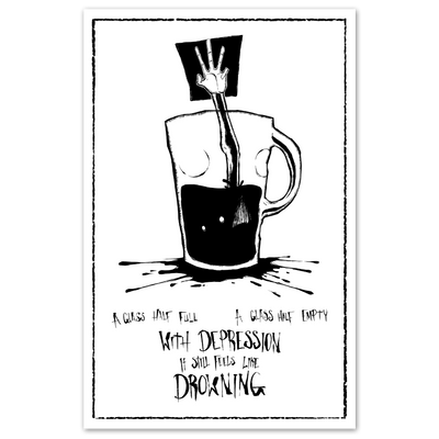 Glass Half Empty Print