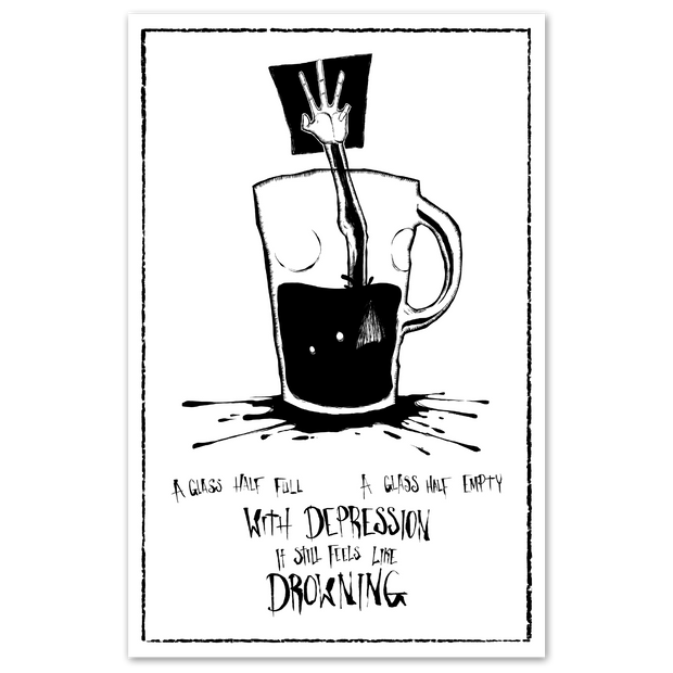 Glass Half Empty Print