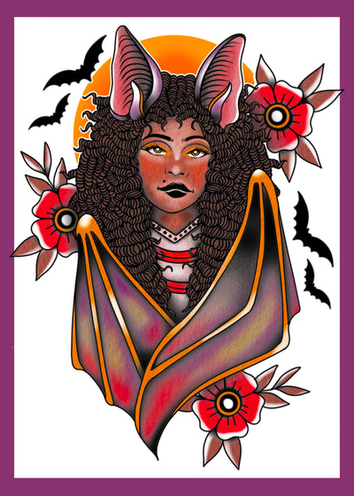 Bat Lady Print