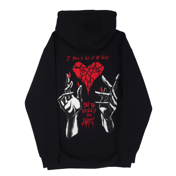 Sharp Edges Pullover Hoodie Black