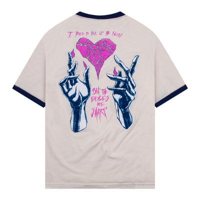 Sharp Edges T-Shirt Vintage White/Blue