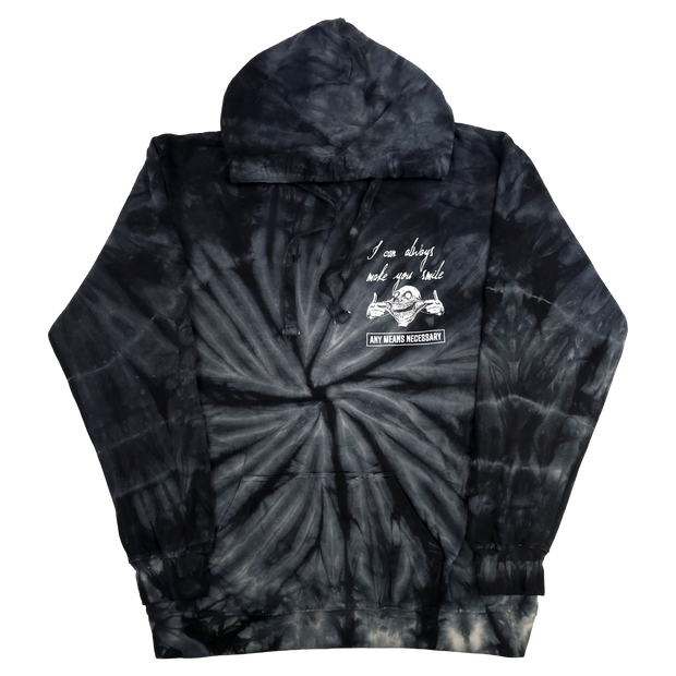 Always Smile Pullover Hoodie Spider Black