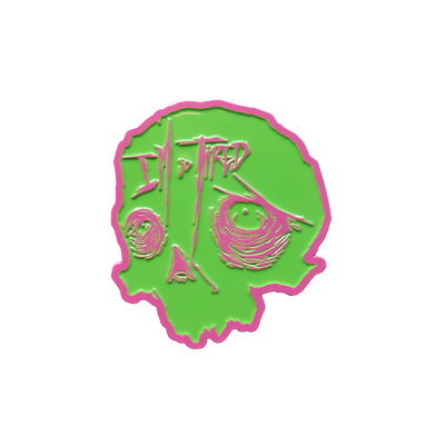 So Tired Enamel Pin Pink