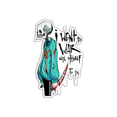 War with Myself Sticker