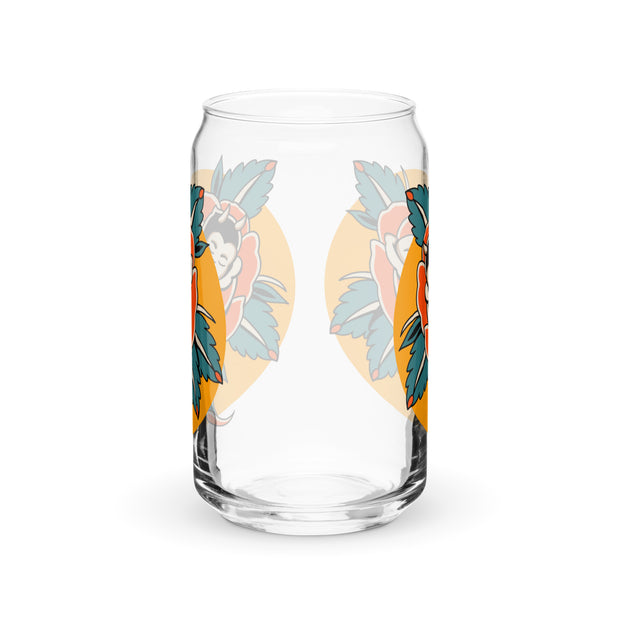 Devil Kewpie Can Shaped Glass