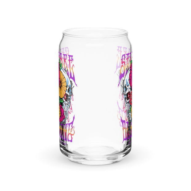 Blooming Can-shaped glass