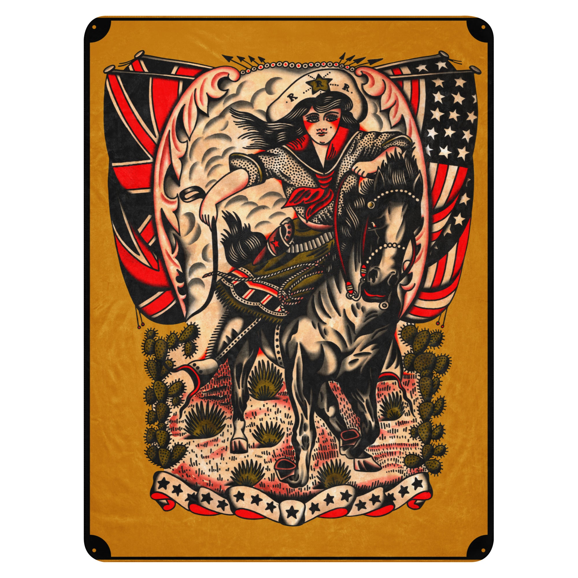 Self Care Tattoo Belle of The Plains Sherpa Blanket