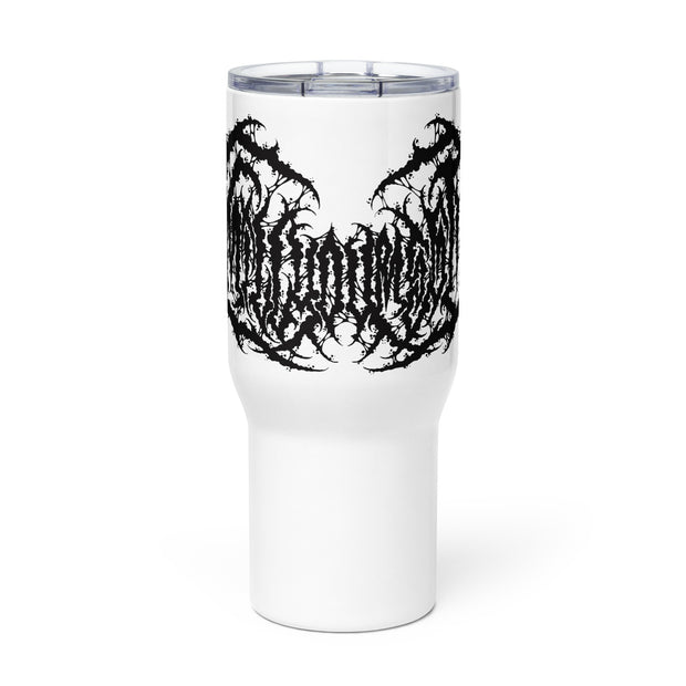 Black Metal "Kill Your Ego" Travel mug with a handle