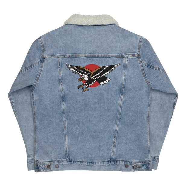 Denim Sherpa Eagle Jacket