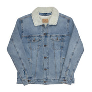 Denim Sherpa Eagle Jacket