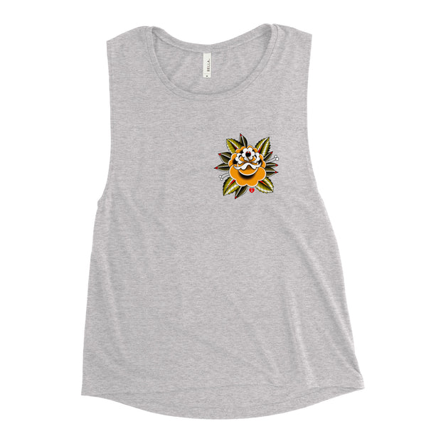 Rose Ladies Muscle Tank