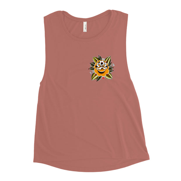 Rose Ladies Muscle Tank