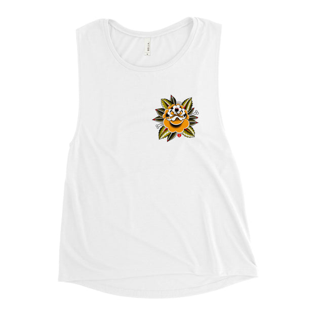 Rose Ladies Muscle Tank