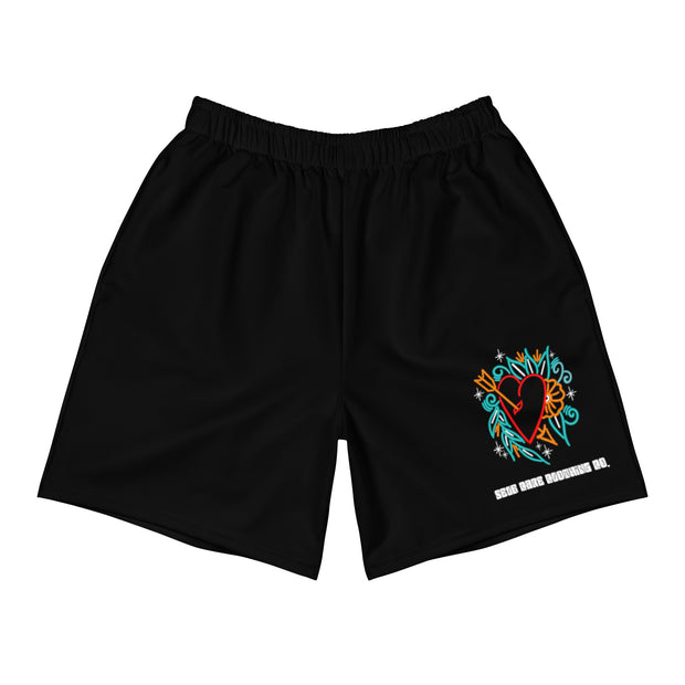 Neon Heart Premium Men's Athletic Shorts