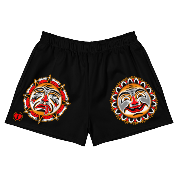 Grimm Sun and Moon Women's Premium Athletic Shorts